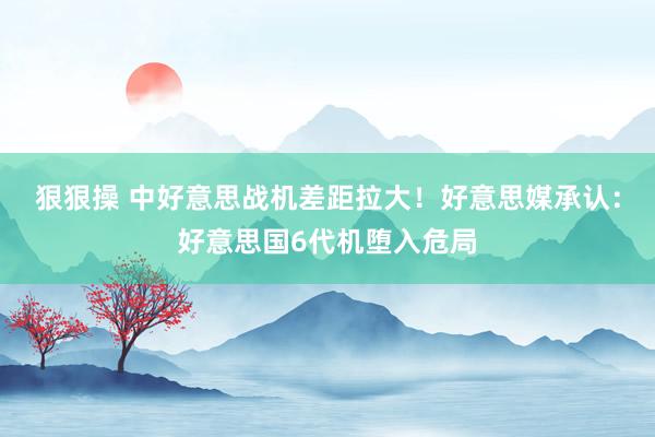 狠狠操 中好意思战机差距拉大！好意思媒承认：好意思国6代机堕入危局