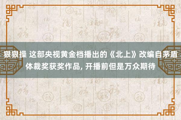 狠狠操 这部央视黄金档播出的《北上》改编自茅盾体裁奖获奖作品, 开播前但是万众期待